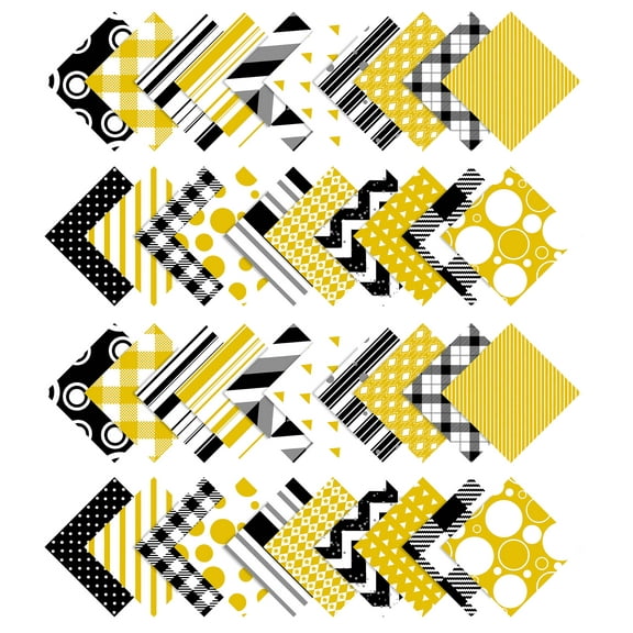 Soimoi Stripes Print&nbsp;Precut 5-inch Cotton&nbsp;Fabric&nbsp;Quilting&nbsp;Squares&nbsp;Charm Pack DIY Patchwork Sewing Craft-White