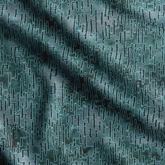 Soimoi Texture Print, Silk Fabric Decor Sewing Fabric By The Yard- 42 Inch WideDecorative Fabric For Shirts, Suits, Ties-Green
