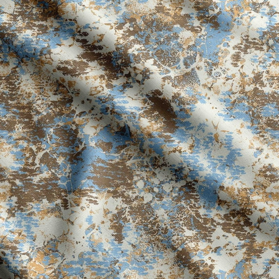 Soimoi Texture Printed, Cotton Satin Spandex, Sewing Fabric By The Yard 54 Inch Wide, Decorative Fabric For Dresses And Home Accents, Brown