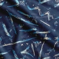 thumbnail image 1 of Soimoi Texture Printed, Japan Crepe SatinFabric, By The Yard 54 Inch Wide, Decorative Sewing Fabric For Dresses, Kimonos, Gowns, Blue, 1 of 5