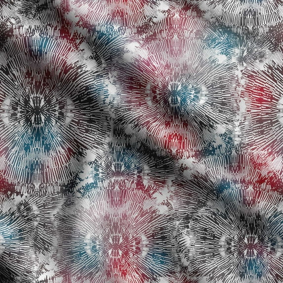 Soimoi Texture Printed, Japan Crepe SatinFabric By The Yard-54 Inch WideDecorative Sewing Fabric For Dresses, Kimonos, Gowns-Multicolor