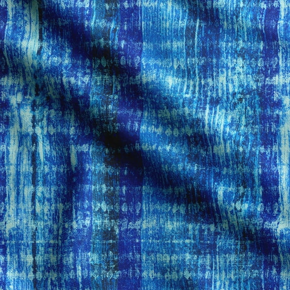 Soimoi Tie Dye Print, Poly Taffeta Fabric, Decor Sewing Fabric by The Yard 56 Inch Wide, Decorative Fabric for Outdoor Upholstery, Umbrellas and Home Accents, Dark Blue