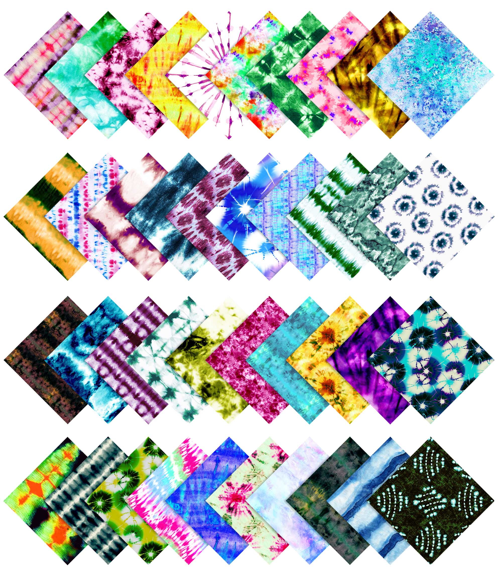 Soimoi Tie Dye Print&nbsp;Precut 10-inch Cotton&nbsp;Fabric&nbsp;Quilting&nbsp;Squares&nbsp;Charm Pack DIY Patchwork Sewing Craft-Pink