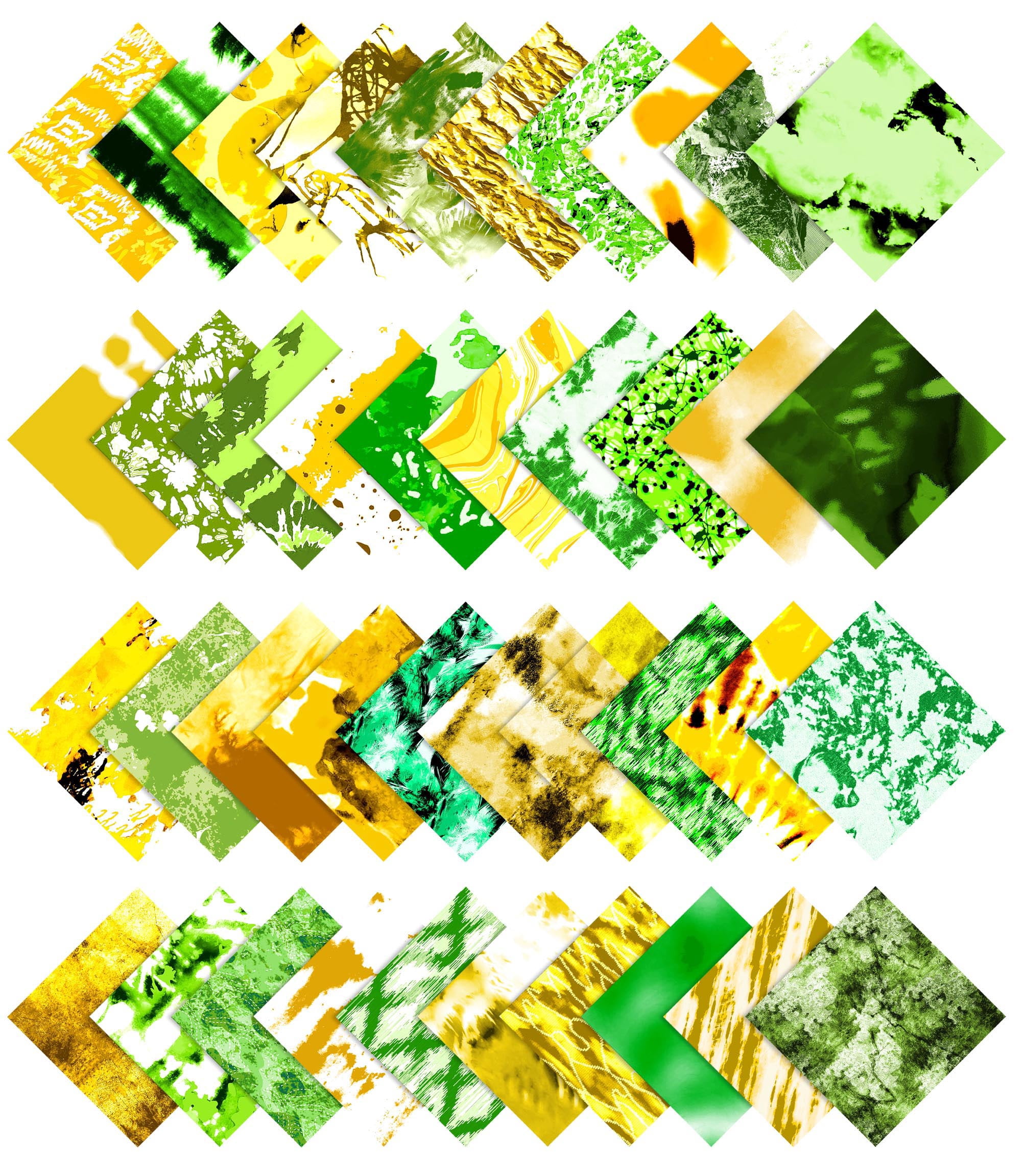 Soimoi Tie Dye Print&nbsp;Precut 10-inch Cotton&nbsp;Fabric&nbsp;Quilting&nbsp;Squares&nbsp;Charm Pack DIY Patchwork Sewing Craft SW-Yellow