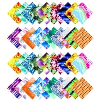 Soimoi Tie Dye Print Precut 5-inch Cotton Fabric Quilting Squares Charm Pack DIY Patchwork Sewing Craft-Multicolor