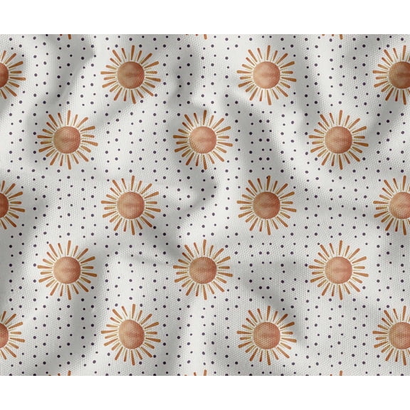 Soimoi Upholstery Fabric for Sofa, Chairs & Outdoor Dcor, Water-Resistant Home Dcor Fabric by the Yard, 56" Wide, Polka Dots Design, Brown