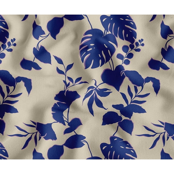 Soimoi Upholstery & Outdoor Fabric By 2 Yard - Leaves Theme - 56" Wide Water-Repellent Cloth for Furniture, Bags & Patio Projects - Beige
