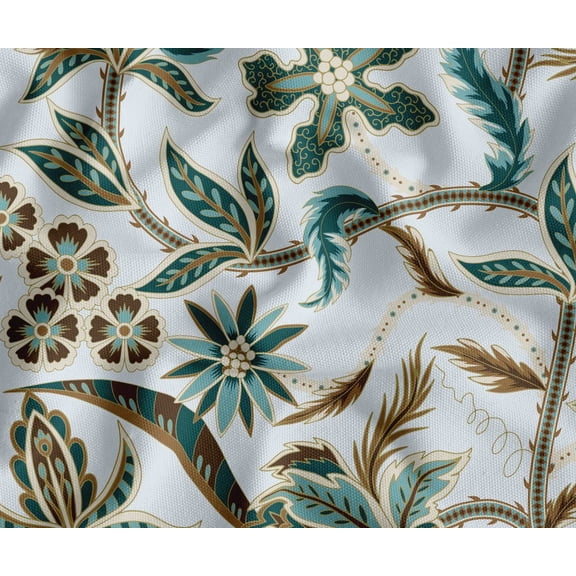 Soimoi Upholstery & Outdoor Fabric by The Yard - Leaves Theme - 56" Wide Water-Repellent Cloth for Furniture, Bags & Patio Projects - Green