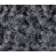 Soimoi Upholstery & Outdoor Fabric by The Yard - Paisley Pattern - 56" Wide Water-Repellent Cloth for Furniture, Bags & Patio Projects - Gray
