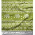 thumbnail image 1 of Soimoi Velvet Fabric Aztec & Tribal Elephant Animal Print Fabric by the Yard 58 Inch Wide, 1 of 1