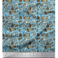 thumbnail image 1 of Soimoi Velvet Fabric Cupcake,Chocolate & Candies Food Print Sewing Fabric Yard 58 Inch Wide, 1 of 1