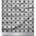 thumbnail image 1 of Soimoi Velvet Fabric Diamond Shape & Filigree Damask Print Fabric by the Yard 58 Inch Wide, 1 of 1