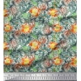 thumbnail image 1 of Soimoi Velvet Fabric Flower Watercolor Print Fabric by The Yard 58 Inch Wide, 1 of 1