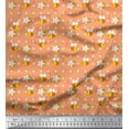 thumbnail image 1 of Soimoi Velvet Fabric Leaves,Floral & Honey Bee Clip Art Printed Craft Fabric by The Yard 58 Inch Wide, 1 of 1