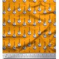 thumbnail image 1 of Soimoi Velvet Fabric Notes & Guitar Musical Instrument Print Sewing Fabric Yard 58 Inch Wide, 1 of 3