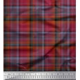 thumbnail image 1 of Soimoi Velvet Fabric Plaid Check Printed Craft Fabric by The Yard 58 Inch Wide, 1 of 3