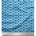 thumbnail image 1 of Soimoi Velvet Fabric Square & Floral Block Printed Craft Fabric by the Yard 58 Inch Wide, 1 of 1
