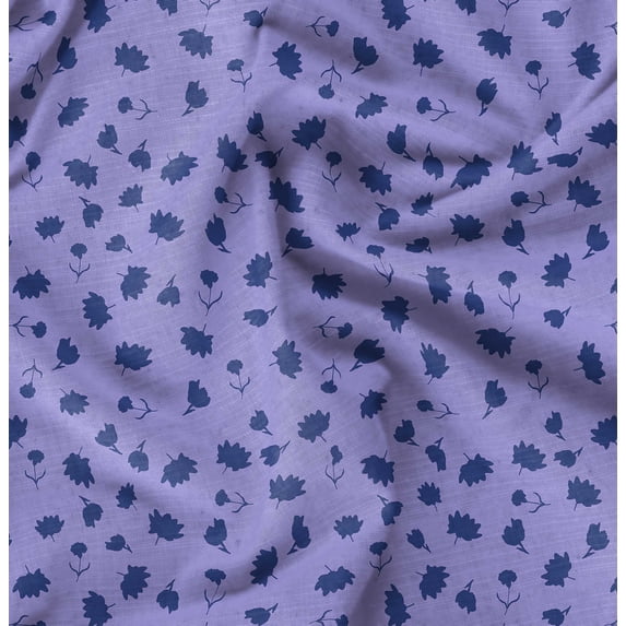 Soimoi Velvet Purple Fabric By the Yard - 54 Inch Wide - Florals Print Fabric - Elegant and Timeless Patterns for Fashion and Home Decor Printed Fabric