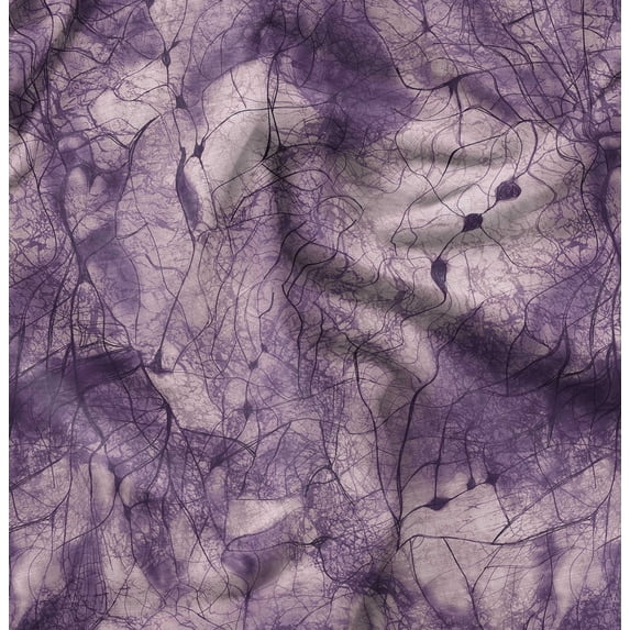 Soimoi Velvet Purple Fabric By the Yard - 54 Inch Wide - Texture Elegance Fabric - Nature-Inspired and Whimsical Patterns for Apparel and Home Decor Printed Fabric