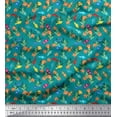 thumbnail image 1 of Soimoi Viscose Chiffon Fabric Coral,Shell & Fish Ocean Print Sewing Fabric Yard 42 Inch Wide, 1 of 1