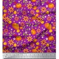 thumbnail image 1 of Soimoi Viscose Chiffon Fabric Leaves,Floral & Pumpkin Vegetable Print Fabric by Yard 42 Inch Wide, 1 of 1