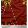 thumbnail image 1 of Soimoi Viscose Chiffon Fabric Leaves & Ranunculus Floral Fabric Prints By Yard 42 Inch Wide, 1 of 3