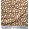thumbnail image 1 of Soimoi Viscose Chiffon Fabric Leaves & Rose Floral Print Fabric by Yard 42 Inch Wide, 1 of 3