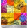 thumbnail image 1 of Soimoi Viscose Chiffon Fabric Mandala & Paisley Patchwork Fabric Prints By Yard 42 Inch Wide, 1 of 1