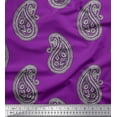 thumbnail image 1 of Soimoi Viscose Chiffon Fabric Paisley Block Print Fabric by The Yard 42 Inch Wide, 1 of 1