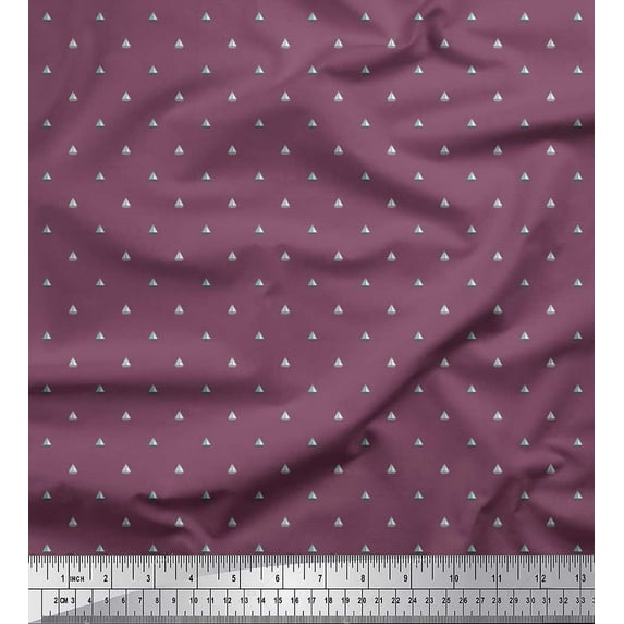 Soimoi Viscose Chiffon Fabric Sailboat Shirting Print Fabric by The Yard 42 Inch Wide