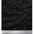 thumbnail image 1 of Soimoi Viscose Chiffon Fabric Star & Crescent Moon Shirting Printed Fabric 1 Yard 42 Inch Wide, 1 of 1