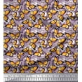 thumbnail image 1 of Soimoi Viscose Chiffon Fabric Texture & Butterfly Printed Fabric 1 Yard 42 Inch Wide, 1 of 1