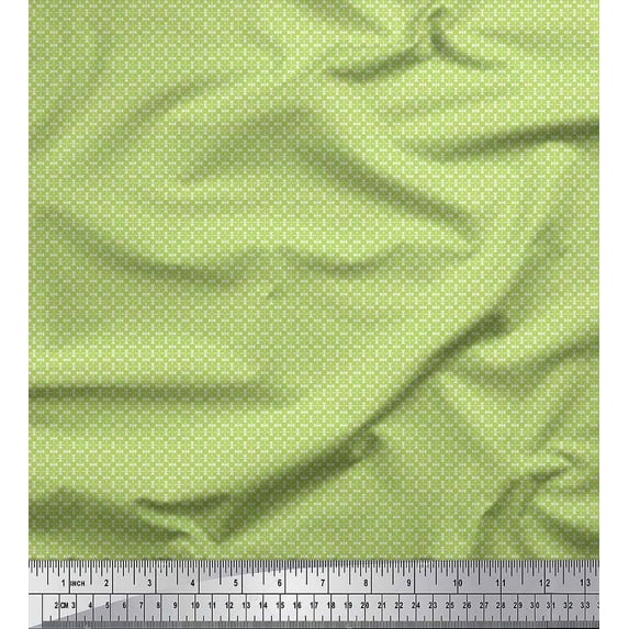 Soimoi Viscose Chiffon Fabric Triangle & Art Geometric Decor Fabric Printed Yard 42 Inch Wide