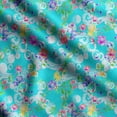 thumbnail image 1 of Soimoi Watercolor Floral Print, Poly Taffeta Fabric, Decor Sewing Fabric By The Yard 56 Inch Wide, Decorative Fabric For Outdoor Upholstery, Umbrellas And Home Accents, Blue, 1 of 5