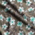 thumbnail image 1 of Soimoi Watercolor Floral Print, Poly Taffeta Fabric, Decor Sewing Fabric By The Yard 56 Inch Wide, Decorative Fabric For Outdoor Upholstery, Umbrellas And Home Accents, Brown, 1 of 5