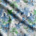 thumbnail image 1 of Soimoi Watercolor Floral Print, Velvet Fabric, Decor Sewing Fabric by The Yard 54 Inch Wide,Decorative Fabric for Upholstery and Home Accents, Blue, 1 of 5