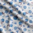 thumbnail image 1 of Soimoi Watercolor Fruit Printed, Cotton Fleece, Fabric by The Yard Sewing DIY Stretch Fabric 56 Inches Wide, WarmFabric for Hats, Coats, Gloves, Blankets, Blue & White, 1 of 5