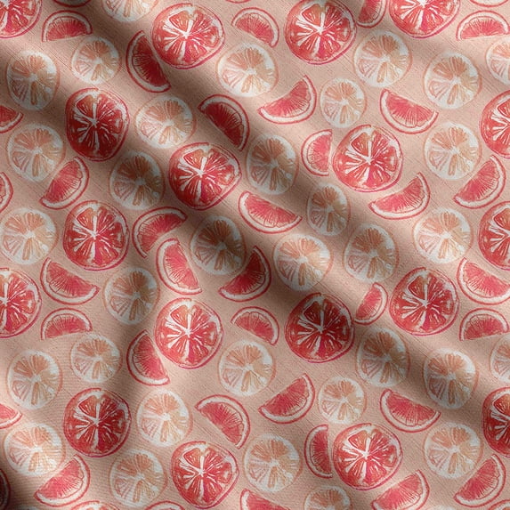 Soimoi Watercolor Fruit Printed,Cuddle Minky Fabric, Sewing Fabric by The Yard 56 Inch Wide,Decorative Plush Soft Fabric, Baby Garments, Toys and Blankets, Pink