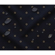 Soimoi Waterproof Outdoor Fabric By 2 Yard | Dots Print on Blue | 56" Wide | UV Resistant & Durable Taffeta Material for Cushions, Covers, Curtains, awning & DIY Projects