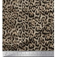 thumbnail image 1 of Soimoi White Cotton Cambric Fabric Leopard Animal Skin Print Fabric by the Yard 58 Inch Wide, 1 of 3