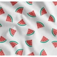 thumbnail image 1 of Soimoi White Cotton Cambric Fabric Watermelon Fruits Print Fabric by the Yard 42 Inch Wide, 1 of 7