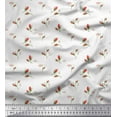 thumbnail image 1 of Soimoi White Cotton Duck Fabric Rose Buds Floral Decor Fabric Printed Yard 56 Inch Wide, 1 of 3