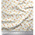 thumbnail image 1 of Soimoi White Cotton Duck Fabric Rose Floral Print Fabric by the Yard 42 Inch Wide, 1 of 3