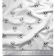 thumbnail image 1 of Soimoi White Cotton Duck Fabric Skull Skull Printed Fabric 1 Yard 42 Inch Wide, 1 of 3
