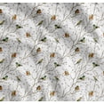 thumbnail image 1 of Soimoi White Cotton Poplin Fabric Leaves & Flowerpecker Bird Decor Fabric Printed Yard 42 Inch Wide, 1 of 7