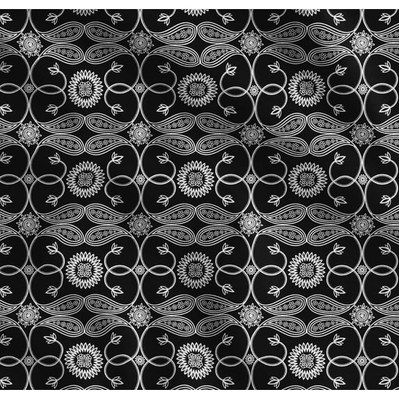 Soimoi White Cotton Poplin Fabric Paisleys Paisley Printed Craft Fabric by the Yard 58 Inch Wide
