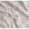 thumbnail image 1 of Soimoi White Cotton Voile Fabric Heart & Unicorn Kids Print Fabric by the Yard 56 Inch Wide, 1 of 7