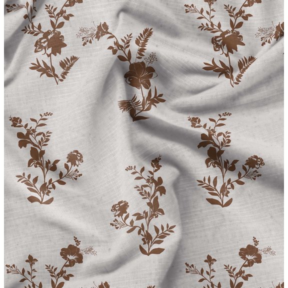 Soimoi White Fabric - By the Yard - 42 Inch Wide - Florals Print Fabric - Elegant and Timeless Patterns for Fashion and Home Decor Printed Fabric