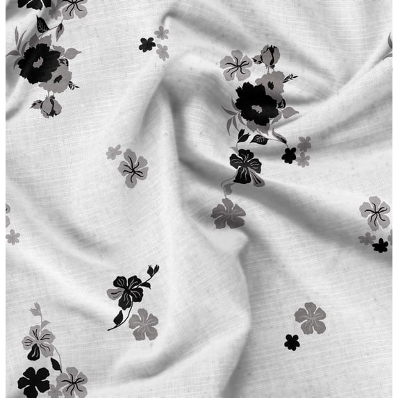 Soimoi White Fabric - By the Yard - 56 Inch Wide - Florals Print Fabric - Elegant and Timeless Patterns for Fashion and Home Decor Printed Fabric