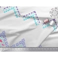 thumbnail image 1 of Soimoi White Heavy Canvas Fabric Aztec Geometric Printed Fabric 1 Yard 58 Inch Wide, 1 of 3